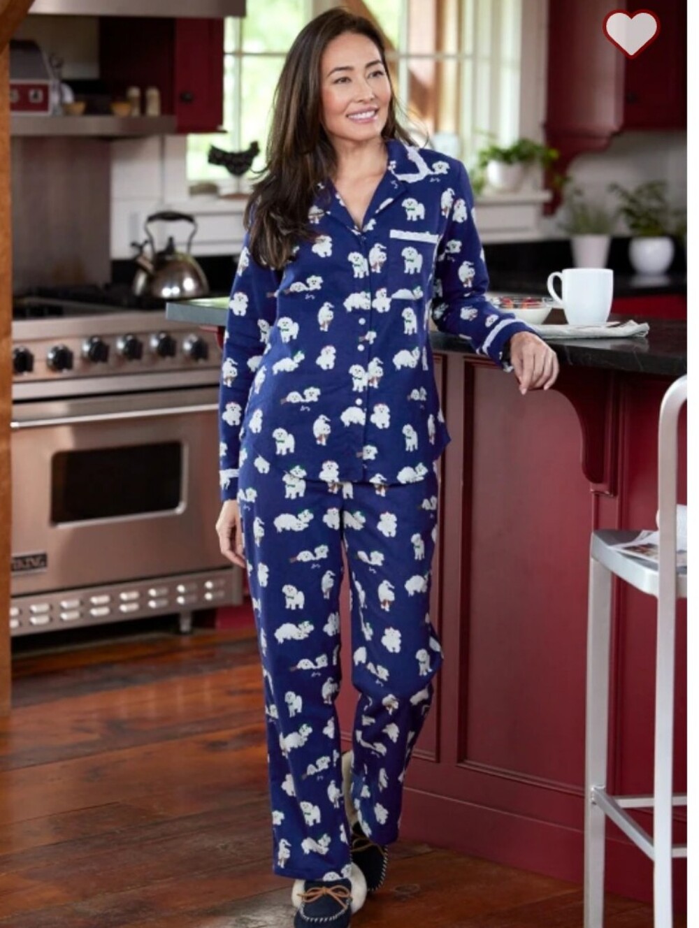 Lanz Of Salzburg Lanz Puppy Love Flannel Pajama Set